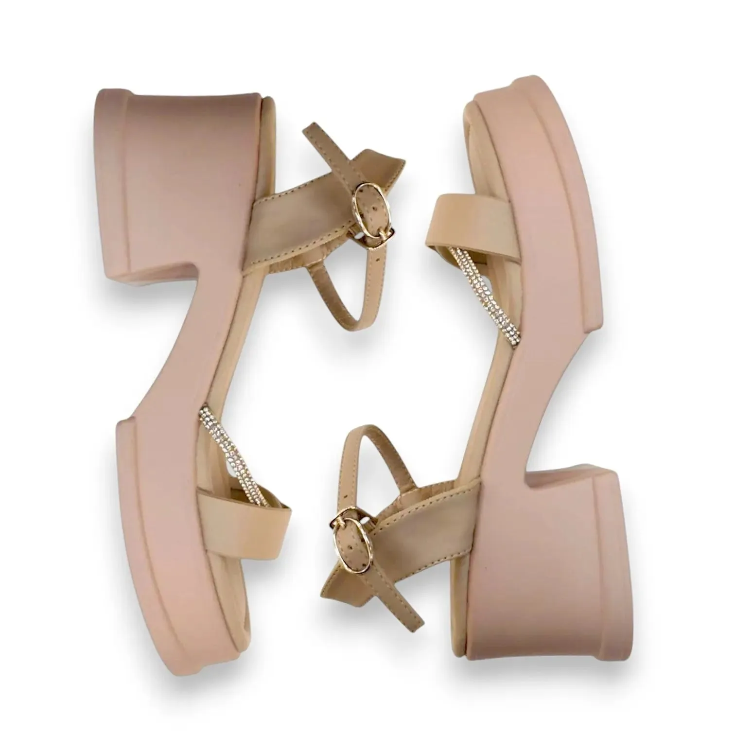 Platform Sandal with Rhinestone