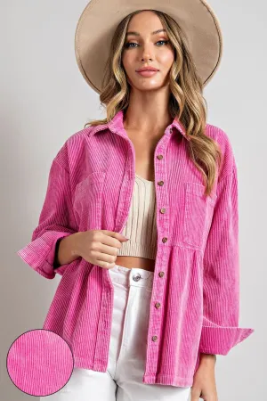 Plus BubbleGum Button Down