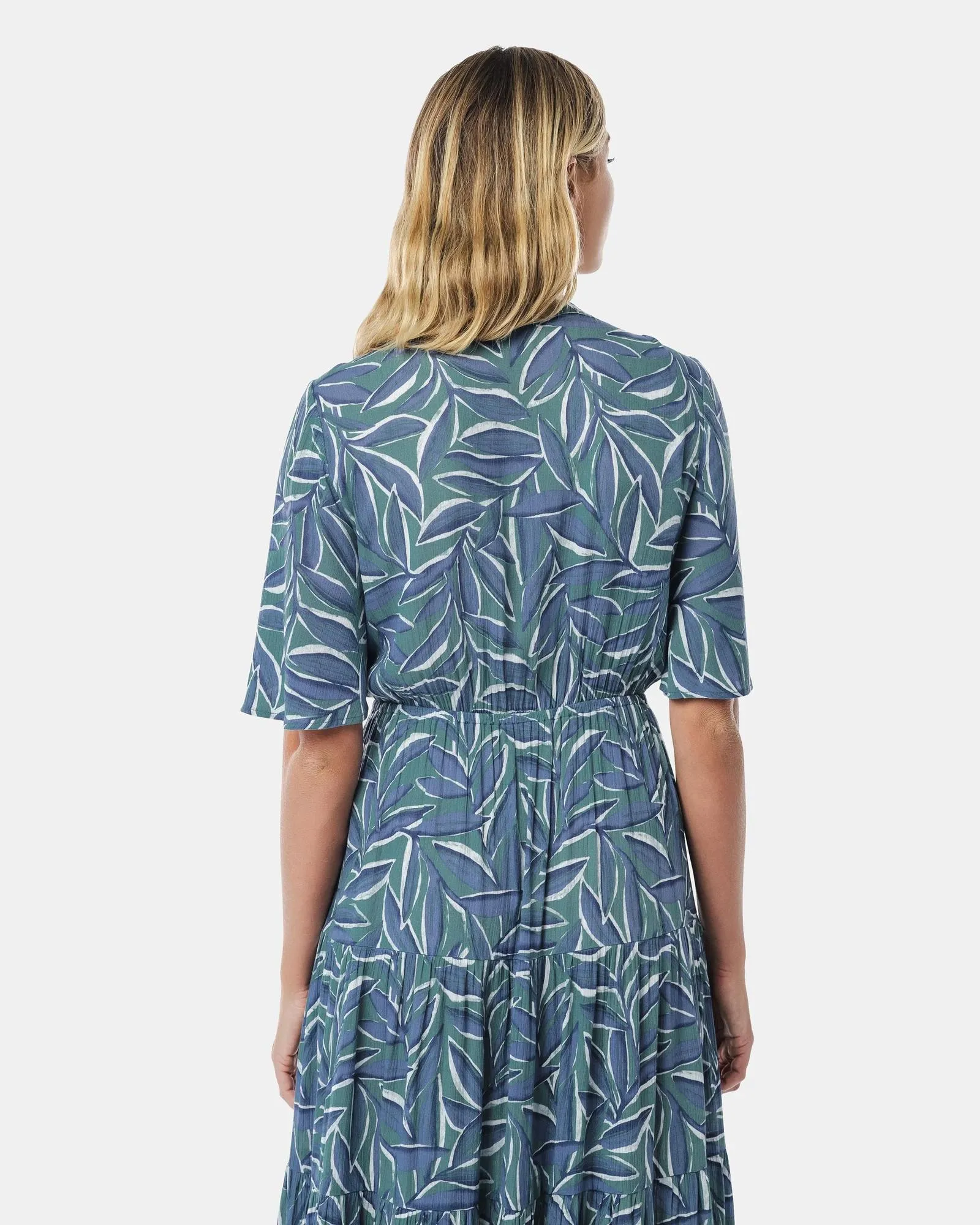 popular  Flutter Sleeve Tie Front Midi Dress - Piping Hot
