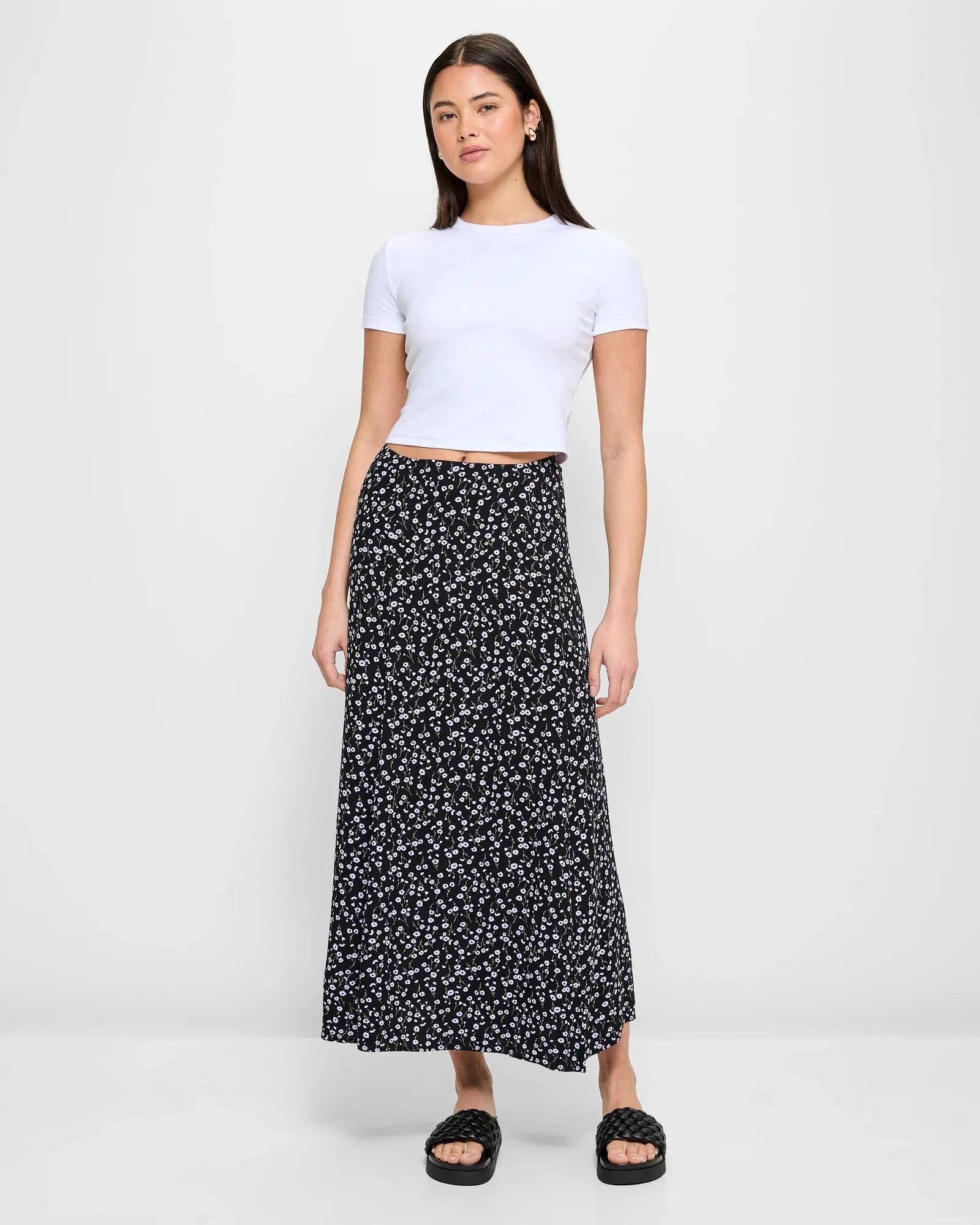 popular  Side Split Midi Skirt - Lily Loves