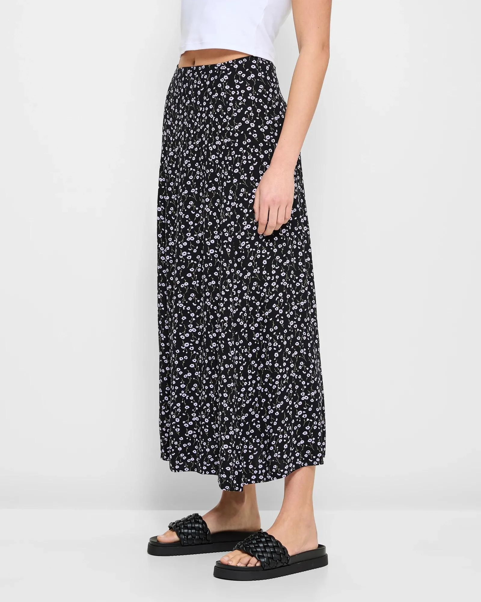 popular  Side Split Midi Skirt - Lily Loves