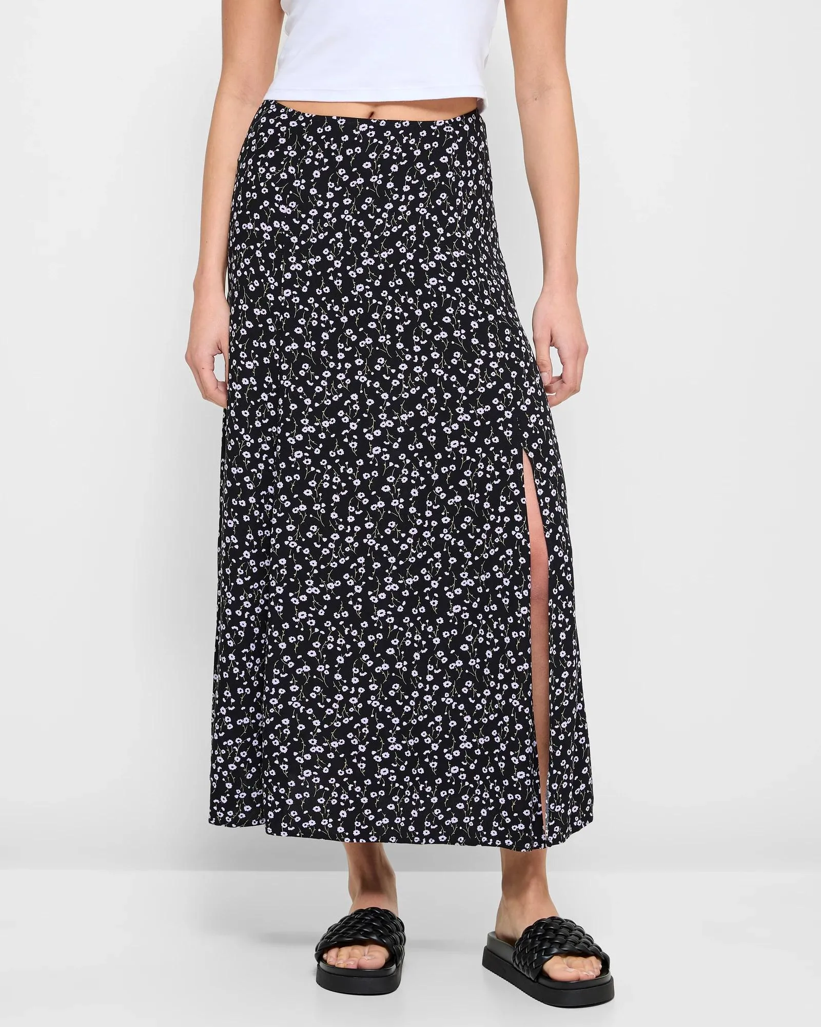 popular  Side Split Midi Skirt - Lily Loves