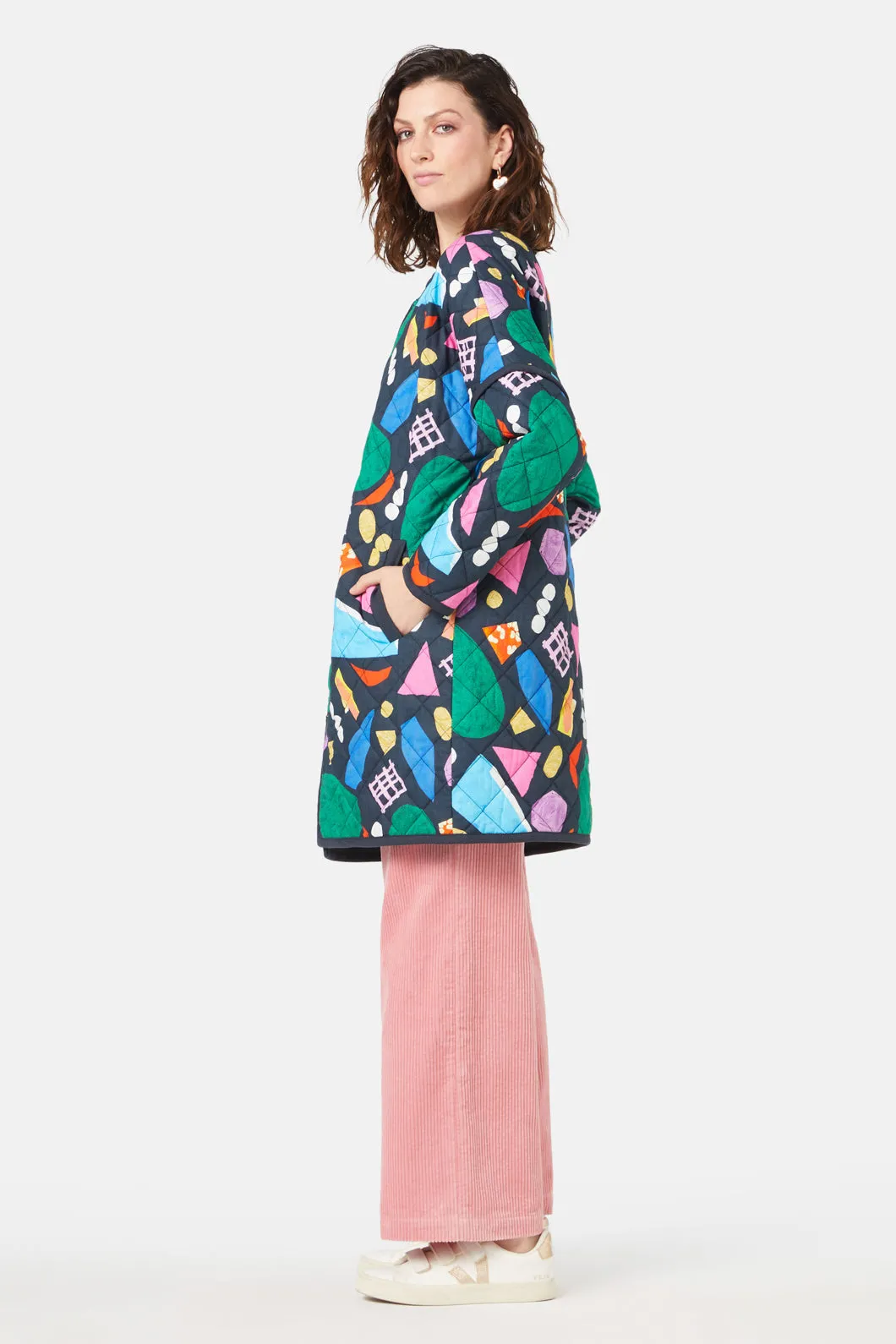 Precious Gems Quilted Coat