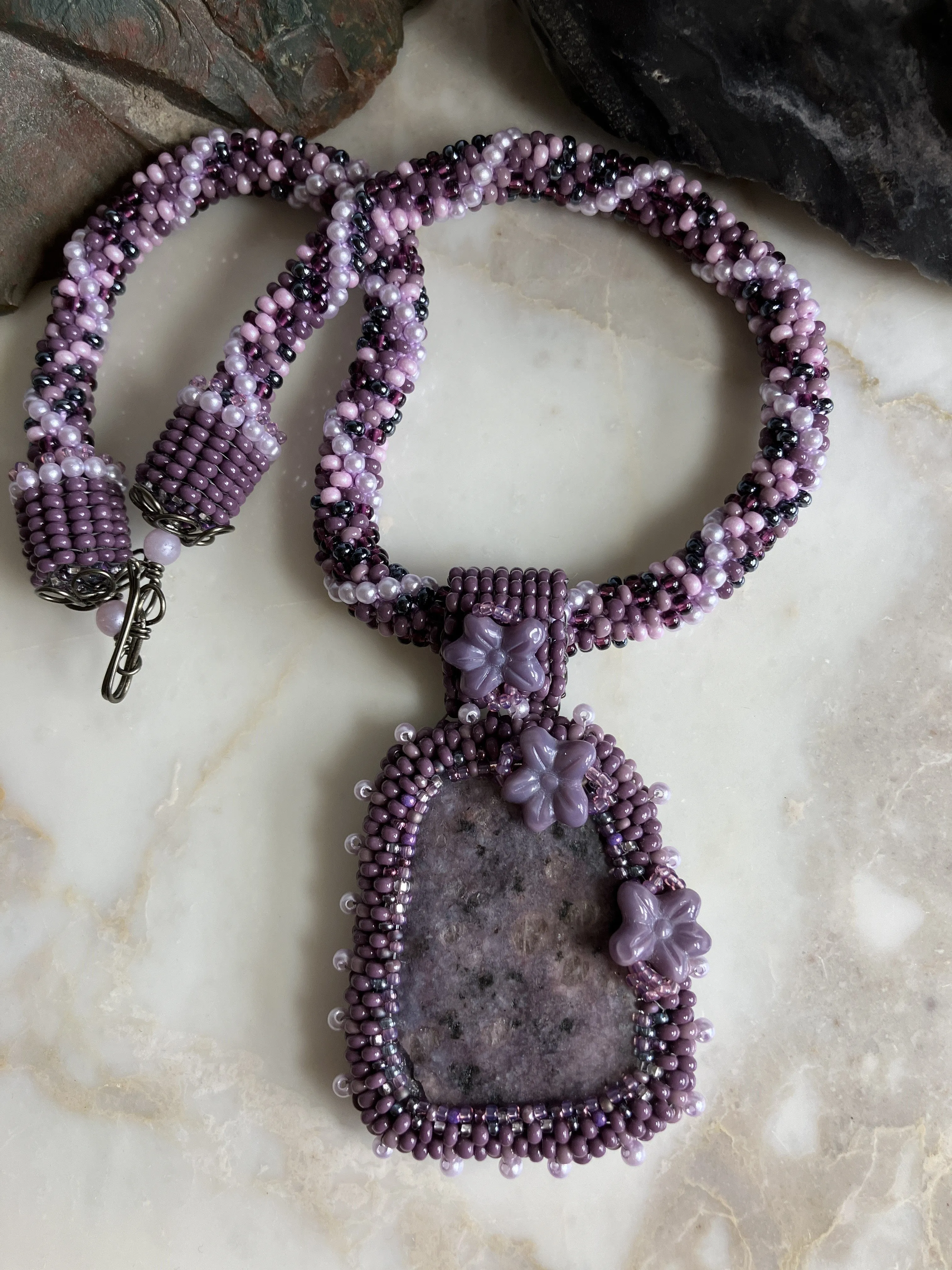 Purple Butterfly Necklace