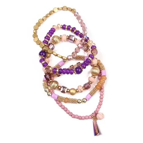 Purple Lover Multi-Beaded Bracelet
