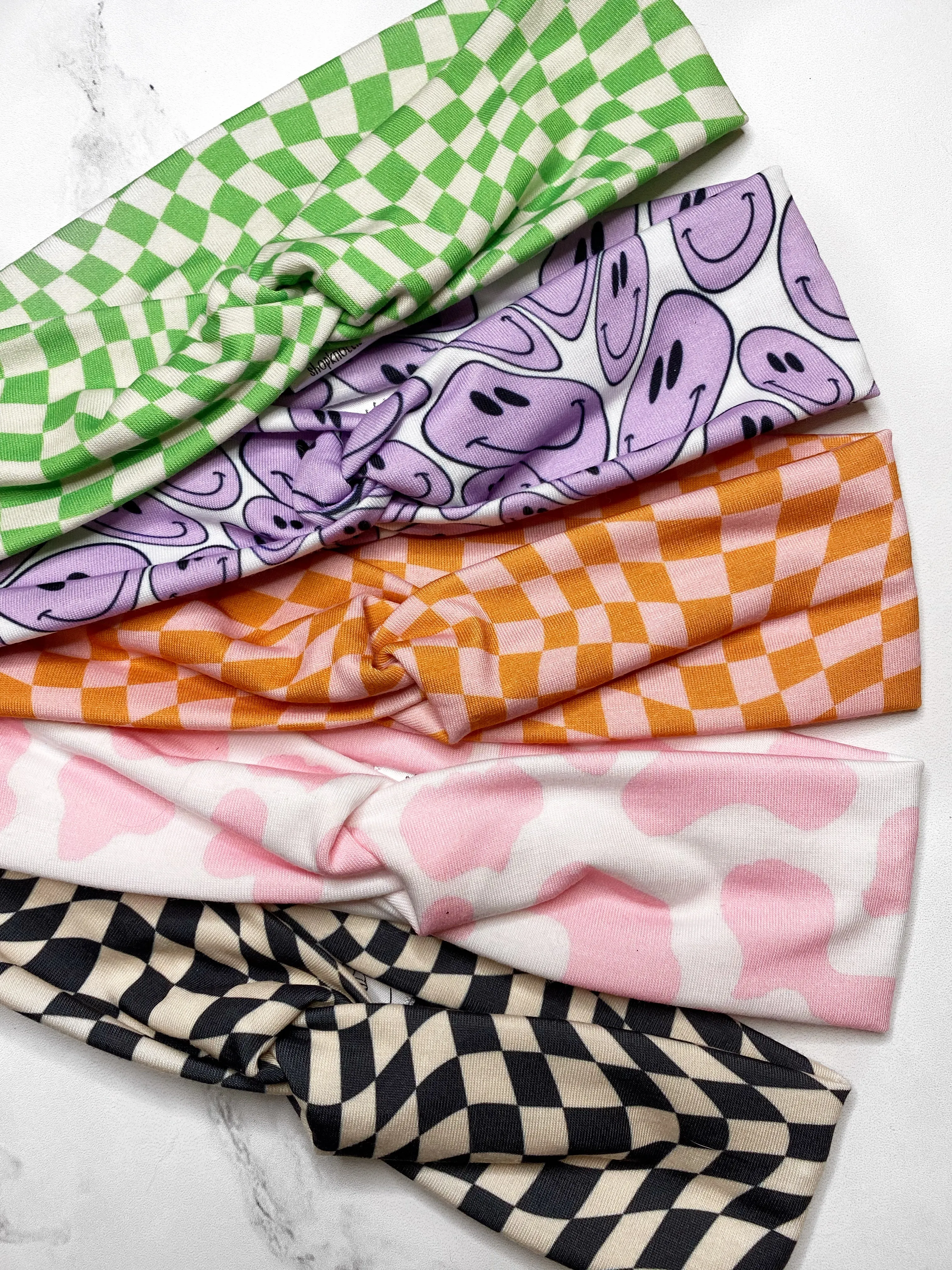 Purple Smiley Knotties Headband