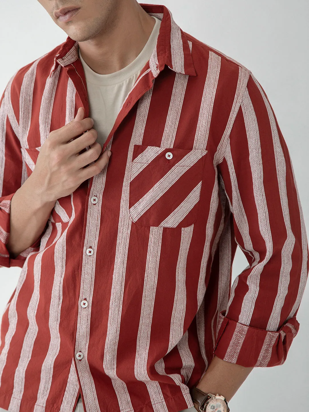 Red Striped Shacket
