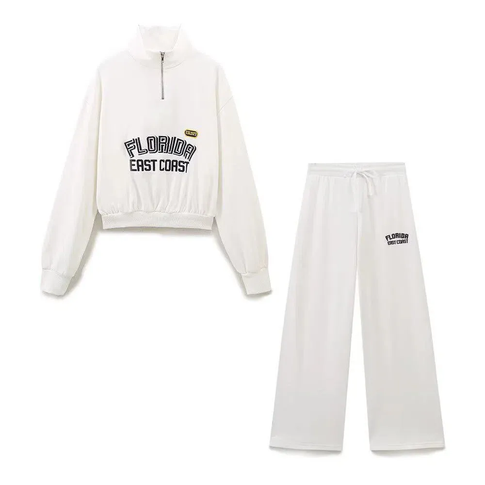 Savannah – Wide-leg pants – Coastal half-zip set