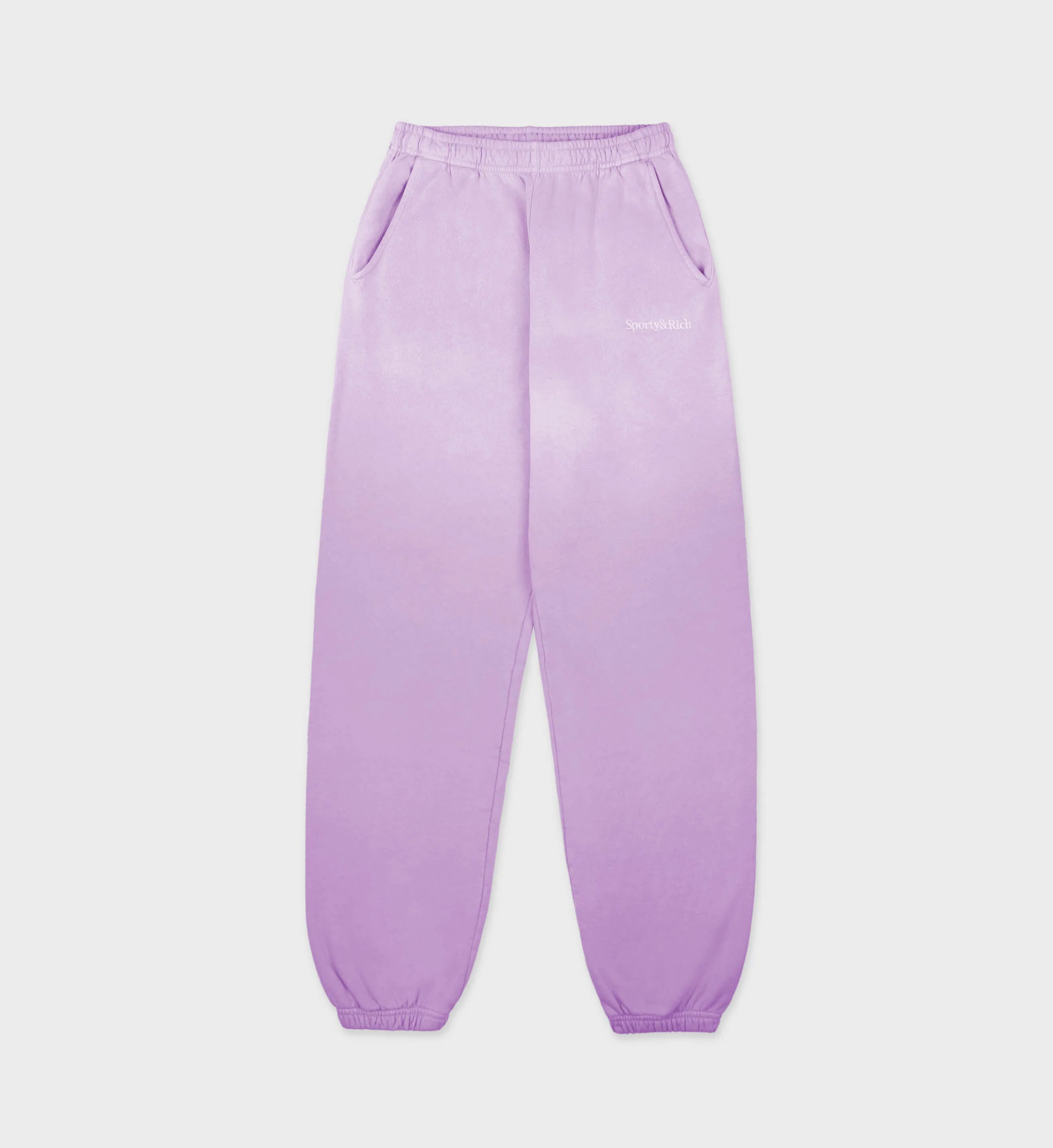 Serif Logo Sweatpant - Dip Dye Purple/White