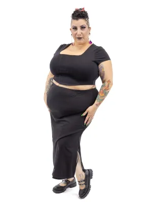 Shel Mesh Midi Skirt