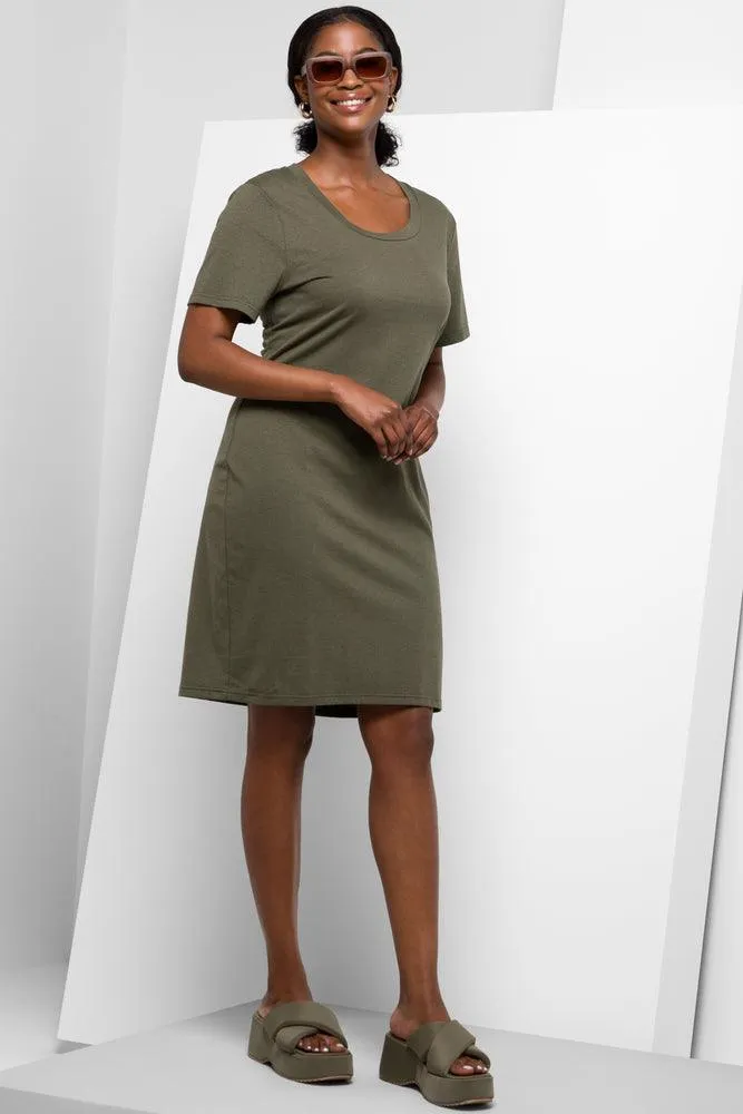 Short Sleeve Bodycon Dress Green
