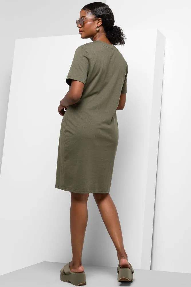 Short Sleeve Bodycon Dress Green