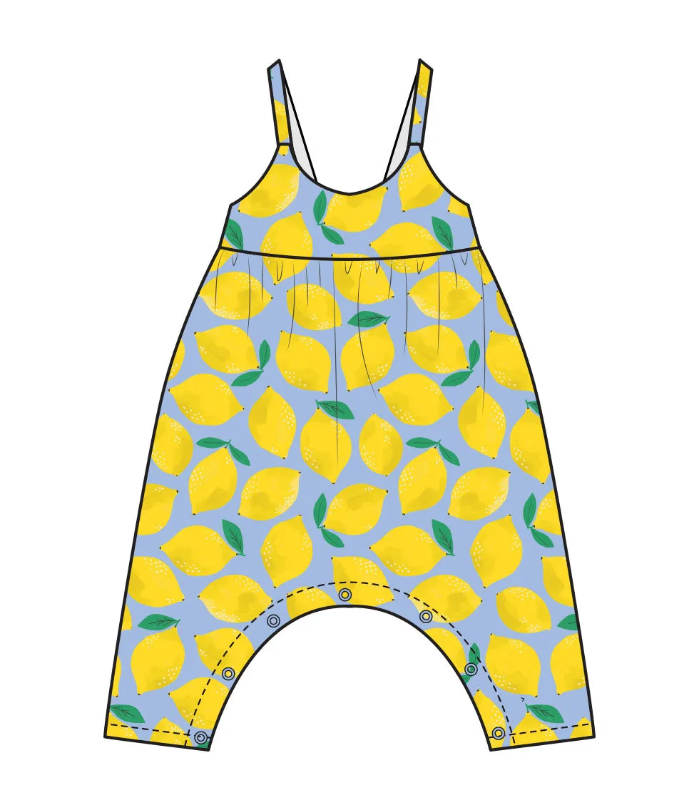 Sunny Lemons Tie Back Romper