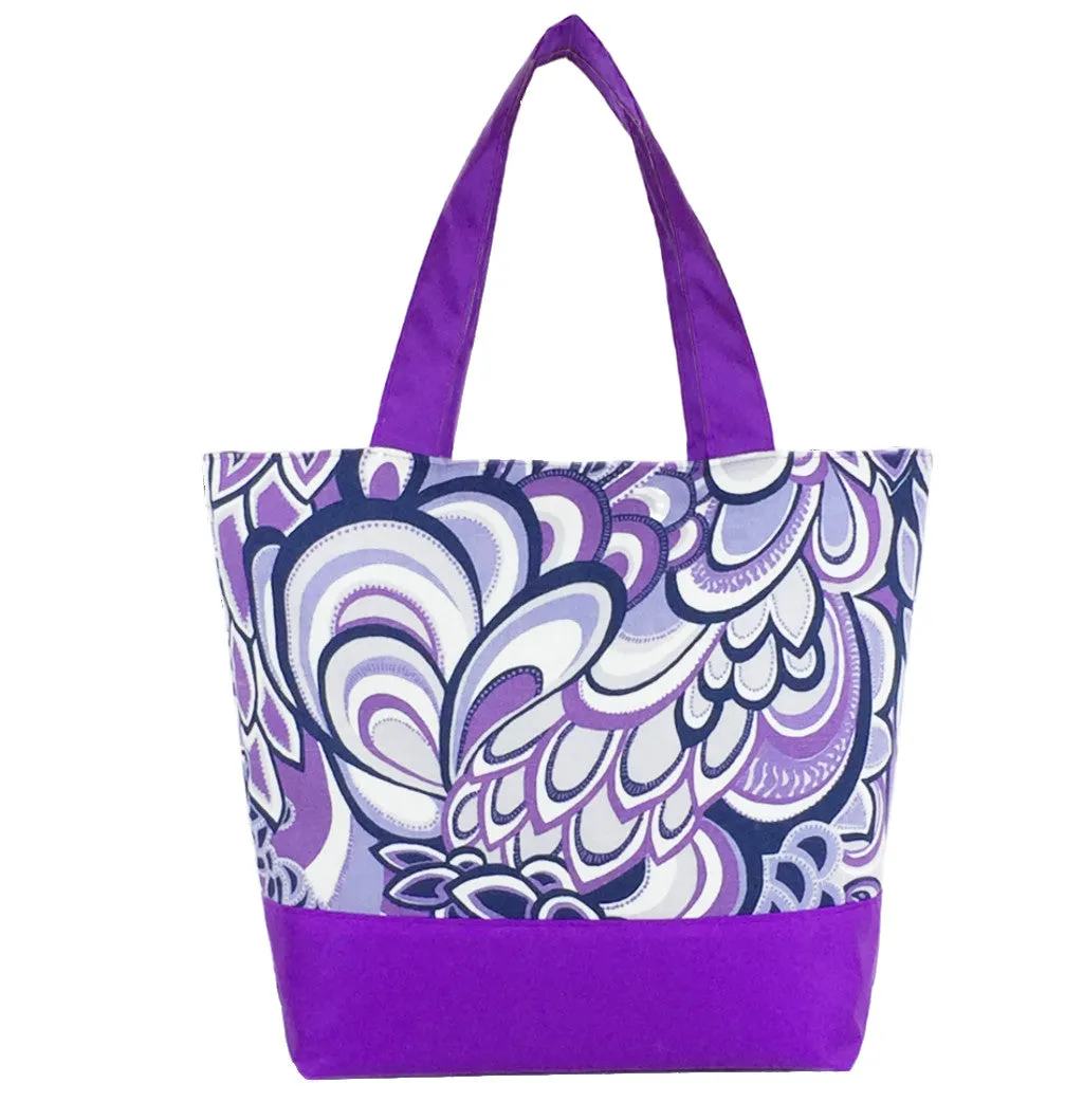 Swirled Paisley in Purple | Light Purple Nylon | Essential Tote Bag