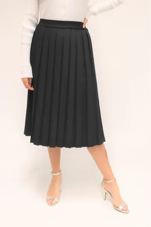 Tal Mid Length Box Pleated Skirt