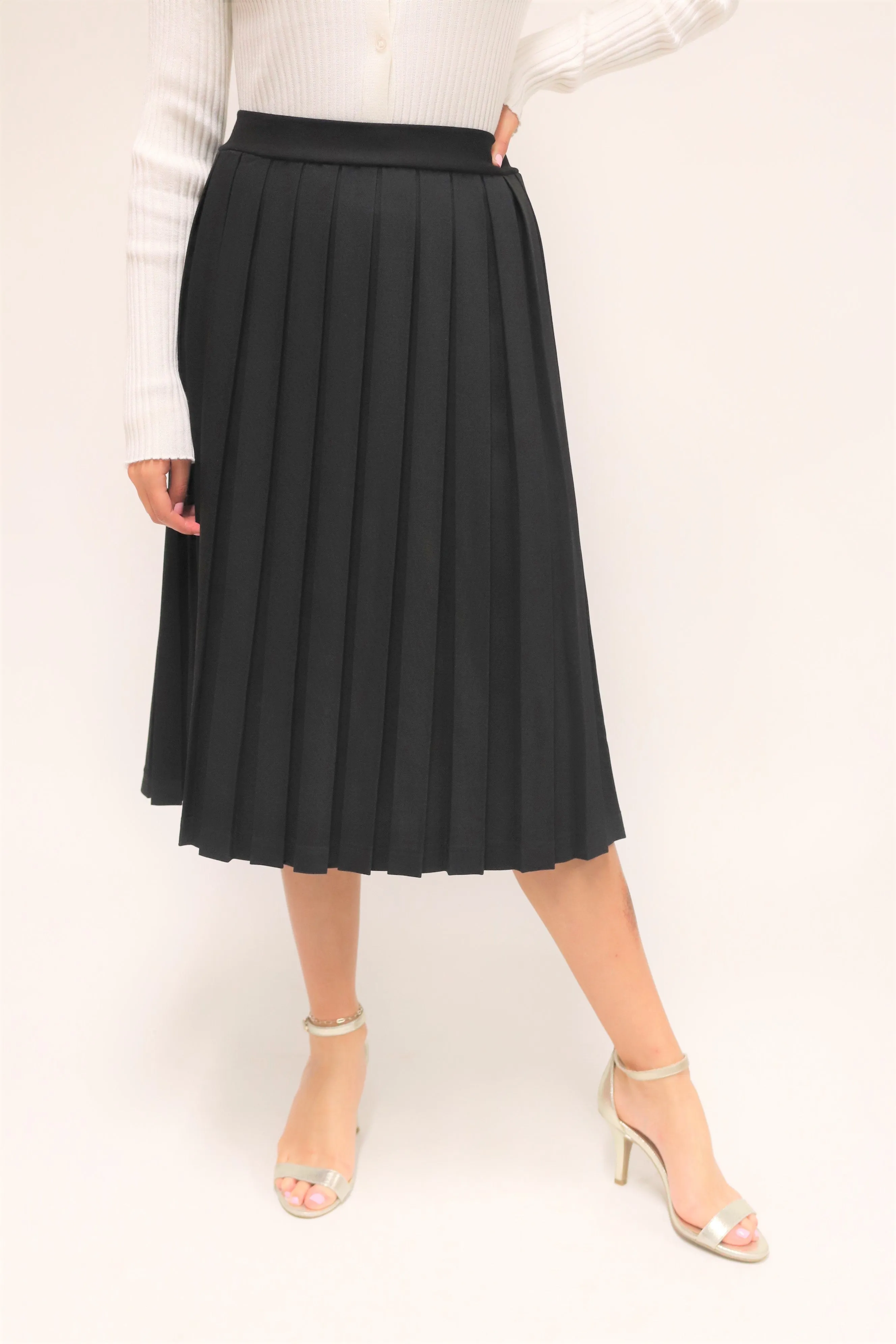 Tal Mid Length Box Pleated Skirt