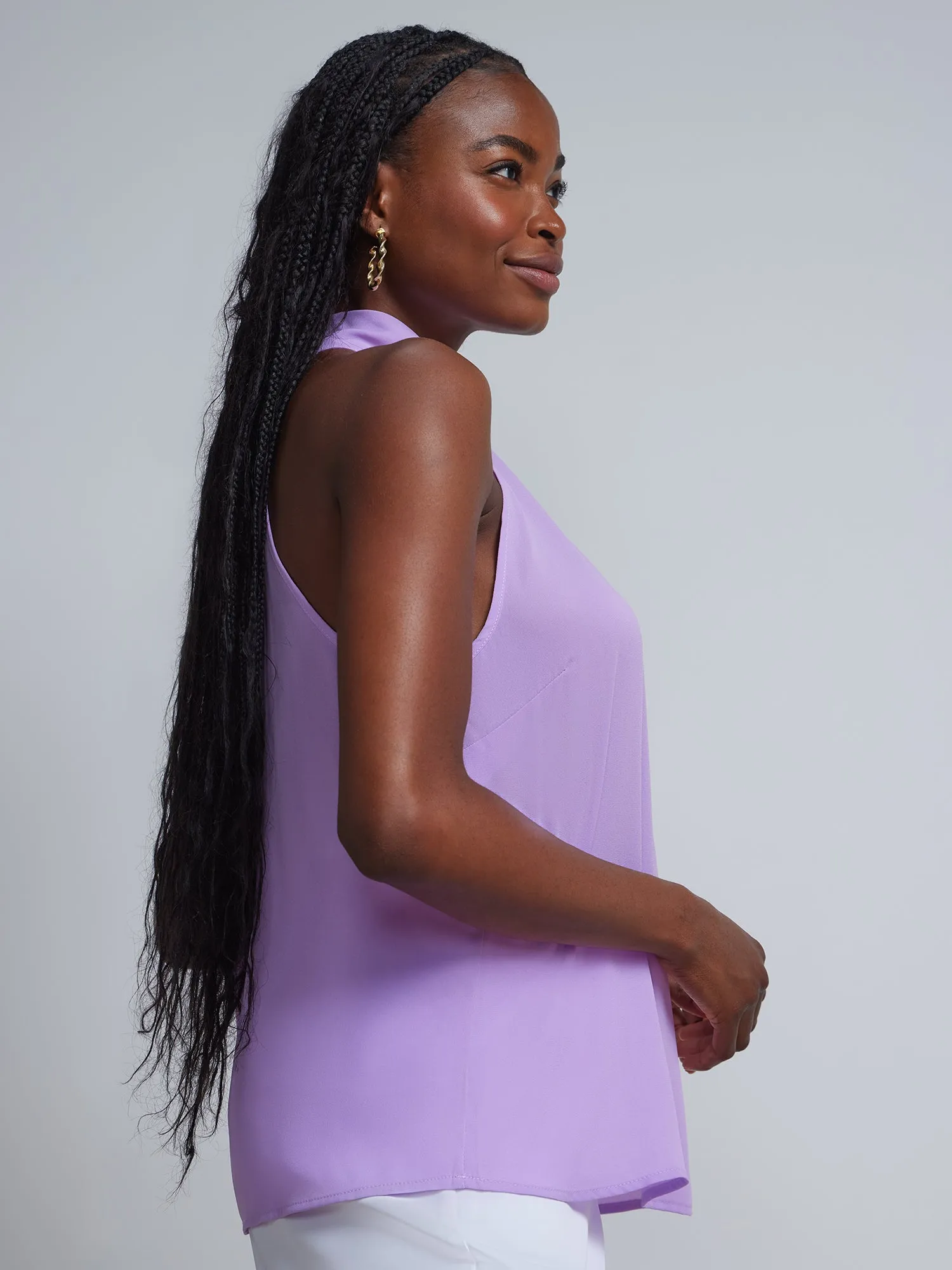 Tall Bow-Neck Halterneck Blouse