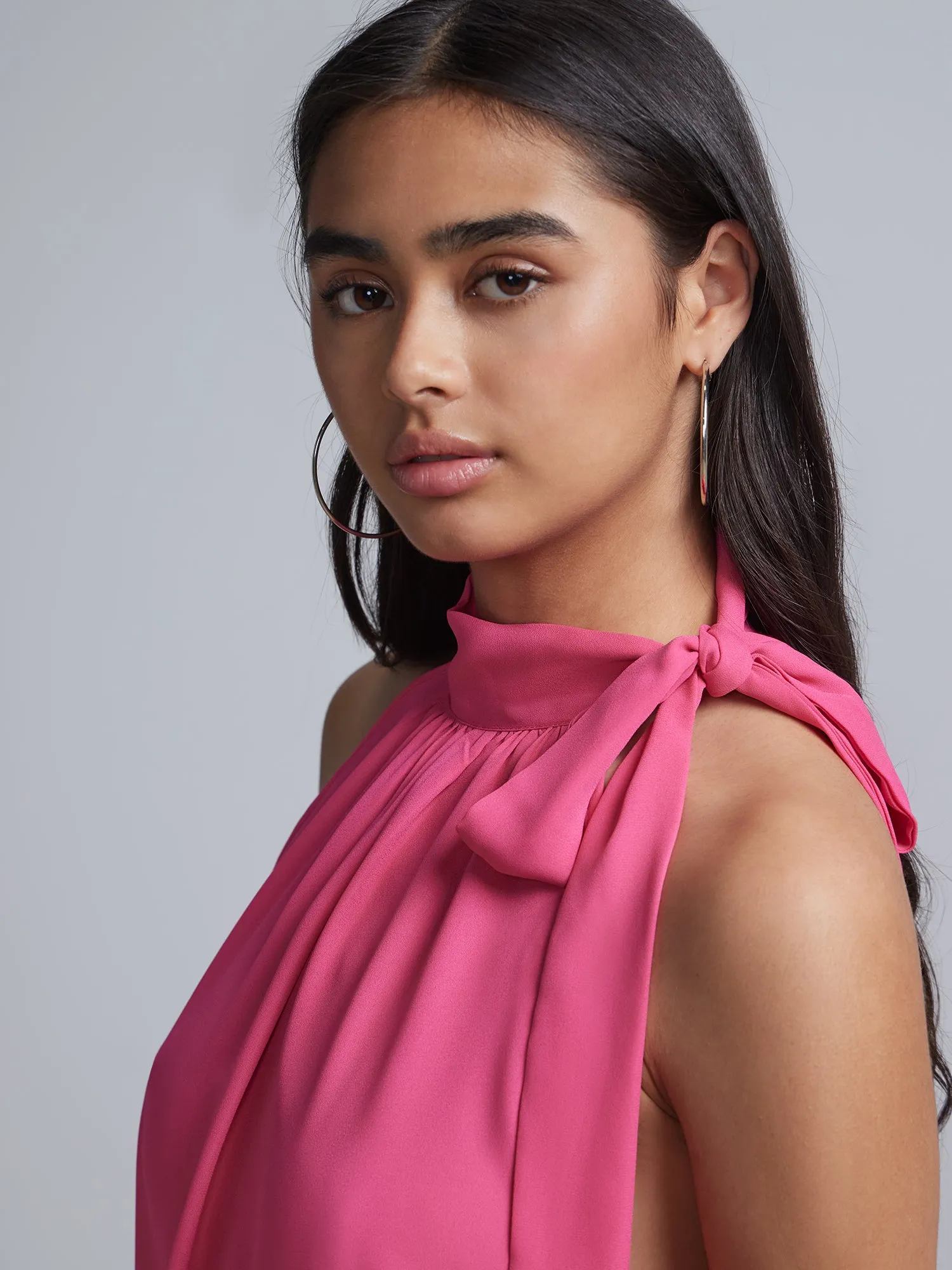 Tall Bow-Neck Halterneck Blouse