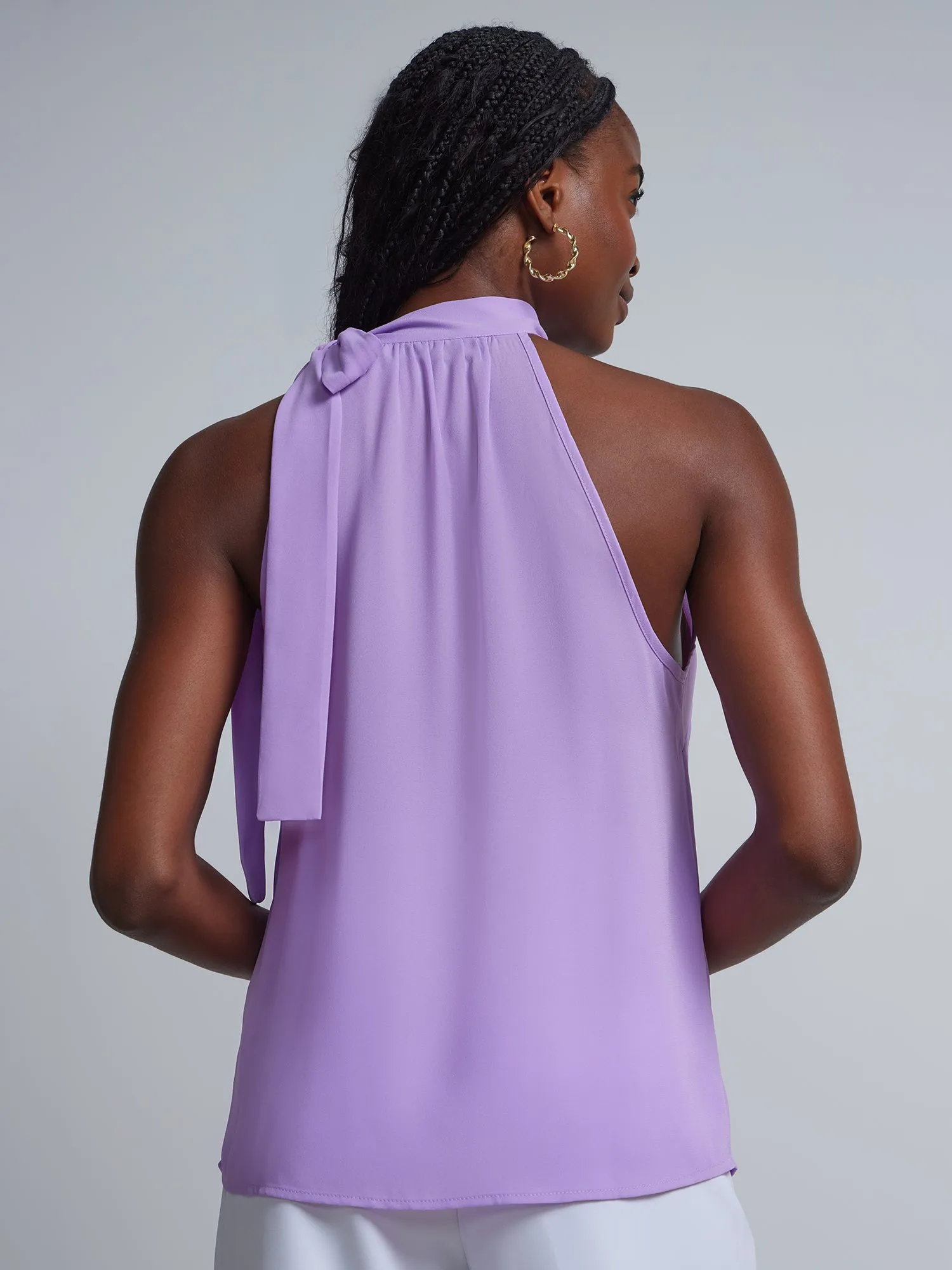 Tall Bow-Neck Halterneck Blouse