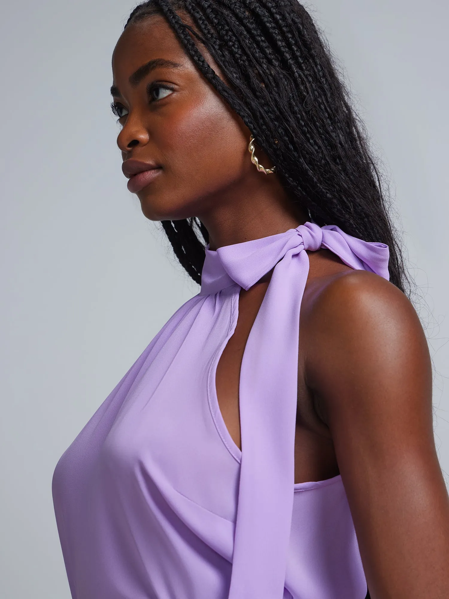 Tall Bow-Neck Halterneck Blouse