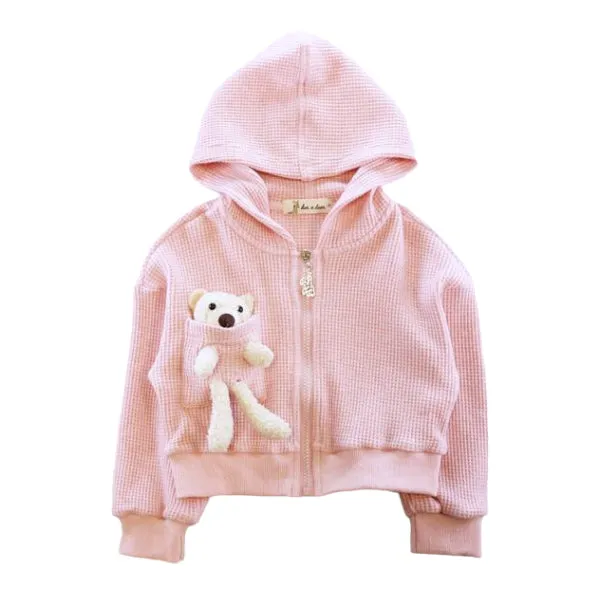 Teddy Hooded Loungewear Set - Pink