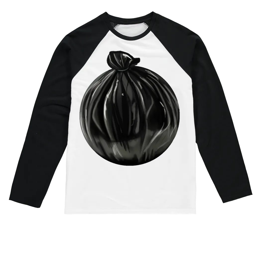 Trash Bag Sublimation Baseball Long Sleeve T-Shirt