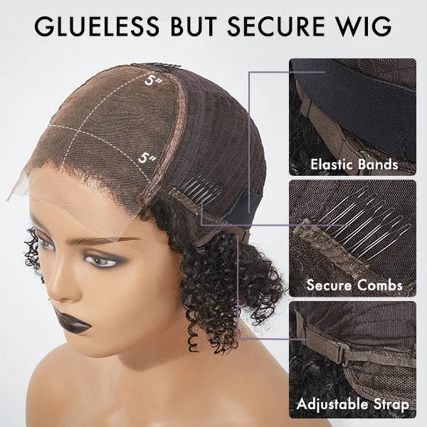 Trendy Brown Highlight Layered Bob Blowout Glueless 5x5 Lace Closure Wig 100% Human Hair Pre-Cut Lace