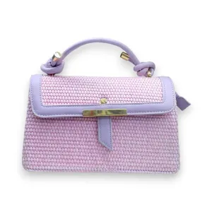 Trendy Textured with Unique Handle Bag