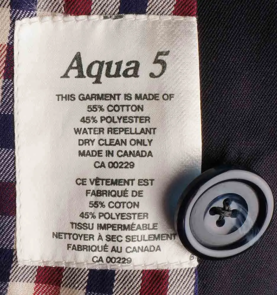 Vintage 1980s Trench Raincoat by Aquascutum - Dark Navy - 44 R