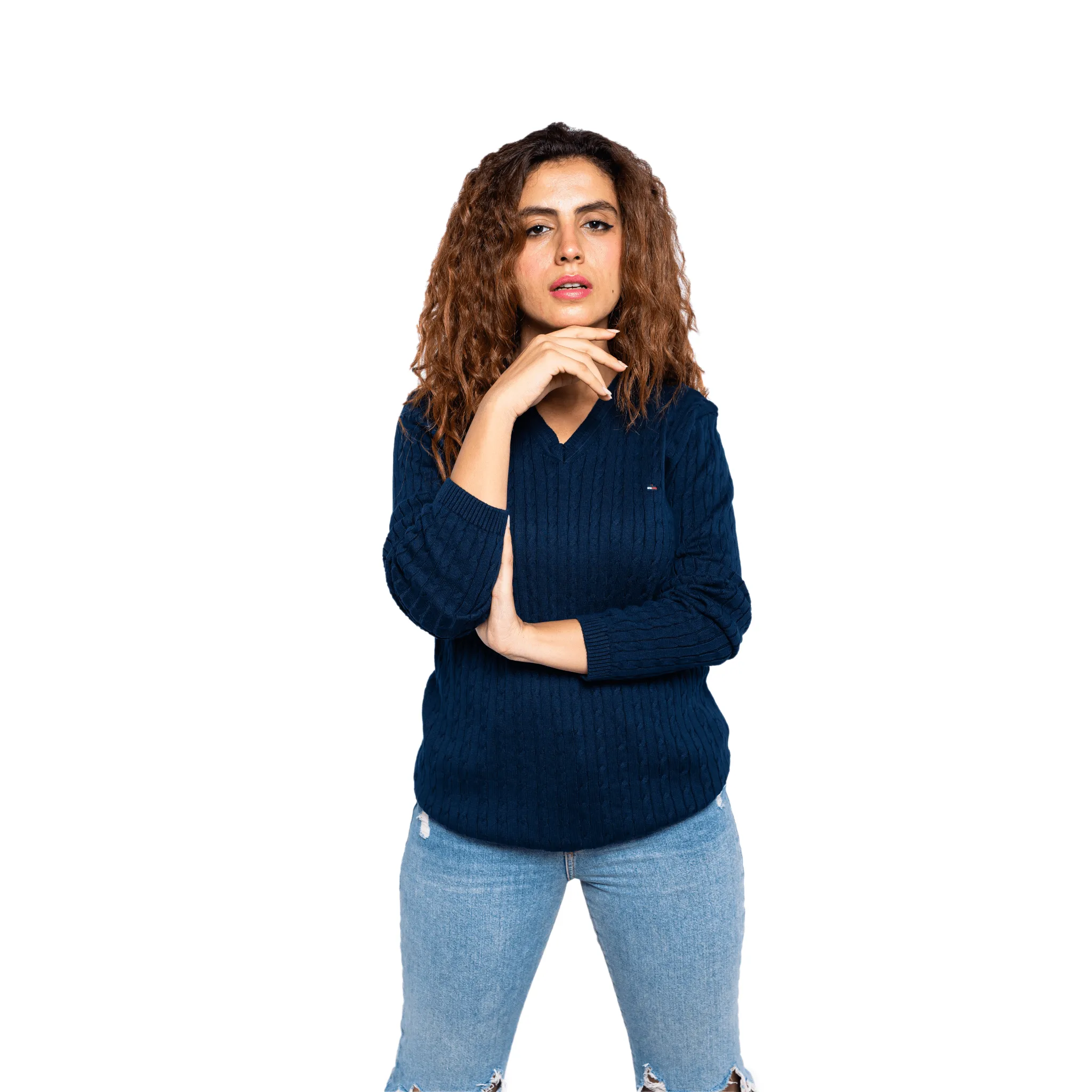 Women Light Pullover - Dark Blue