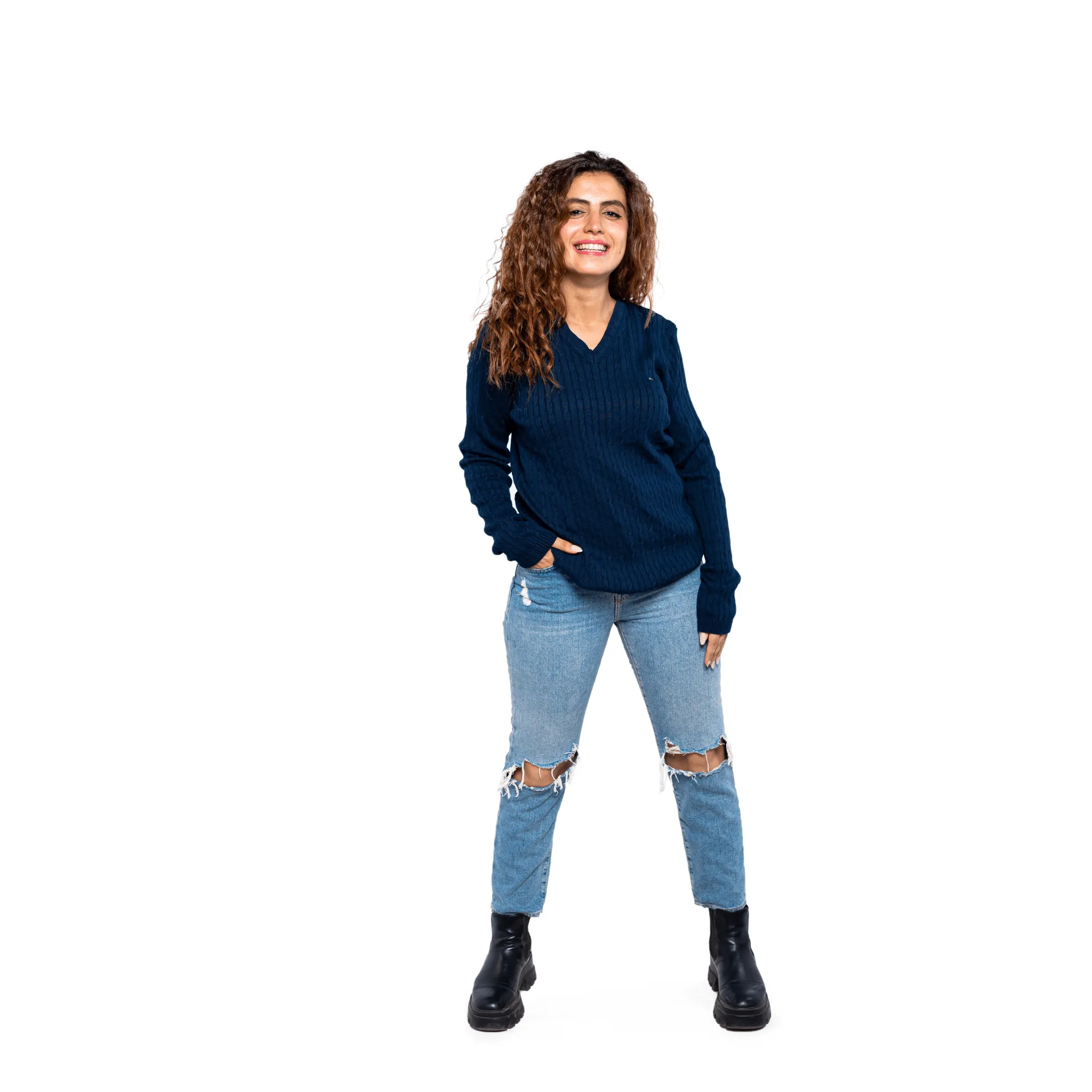 Women Light Pullover - Dark Blue