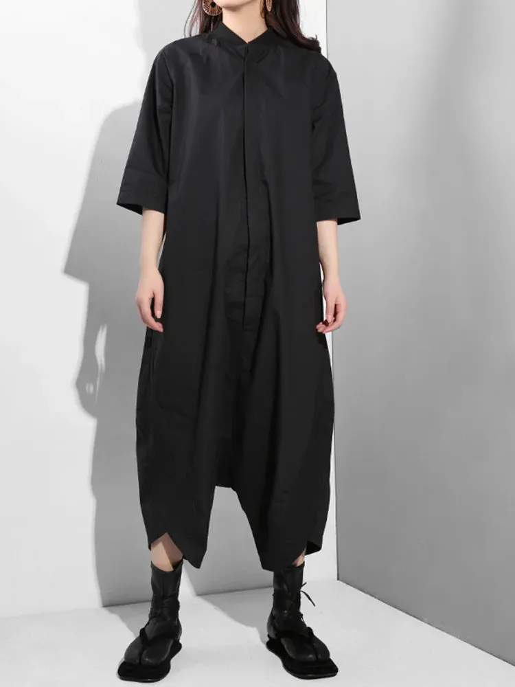 Women's Comfortable Chic Black Oversized Jumpsuit