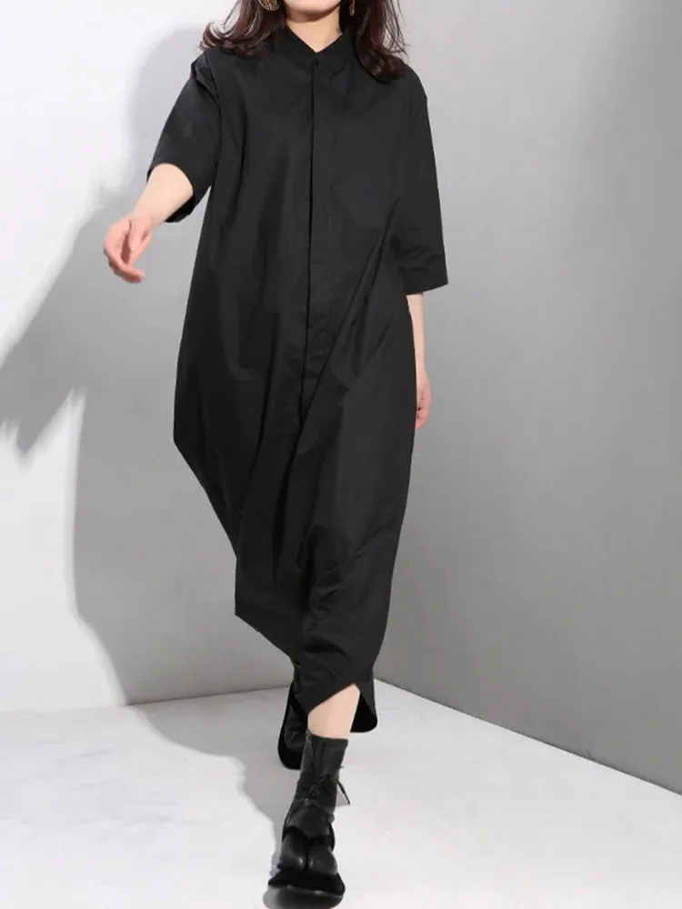 Women's Comfortable Chic Black Oversized Jumpsuit