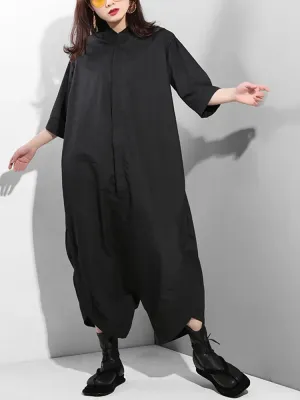 Women's Comfortable Chic Black Oversized Jumpsuit