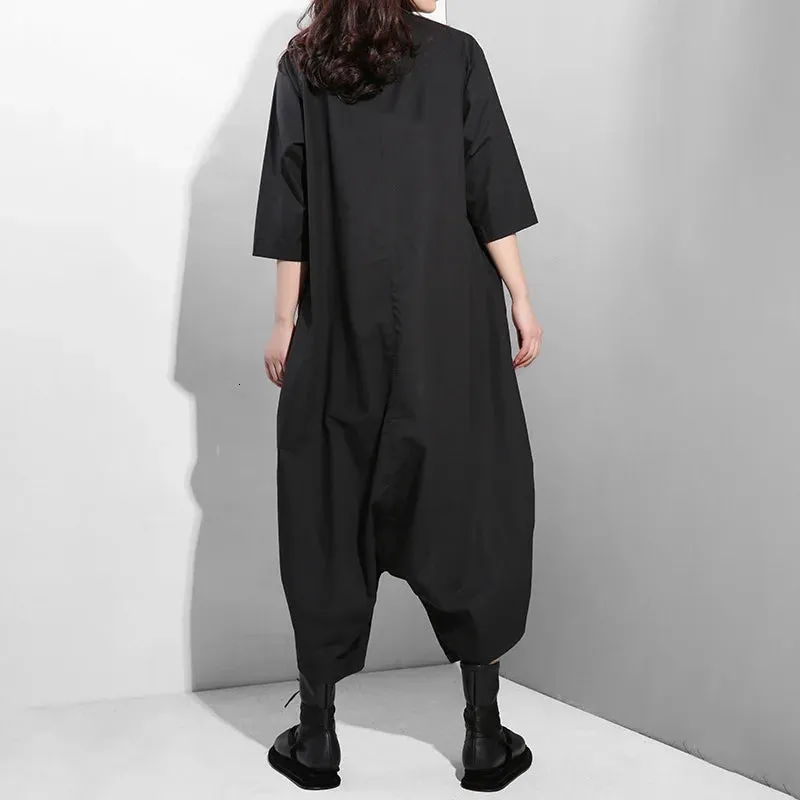 Women's Comfortable Chic Black Oversized Jumpsuit
