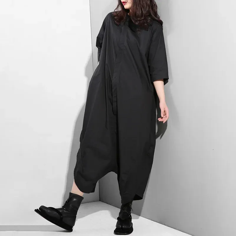 Women's Comfortable Chic Black Oversized Jumpsuit