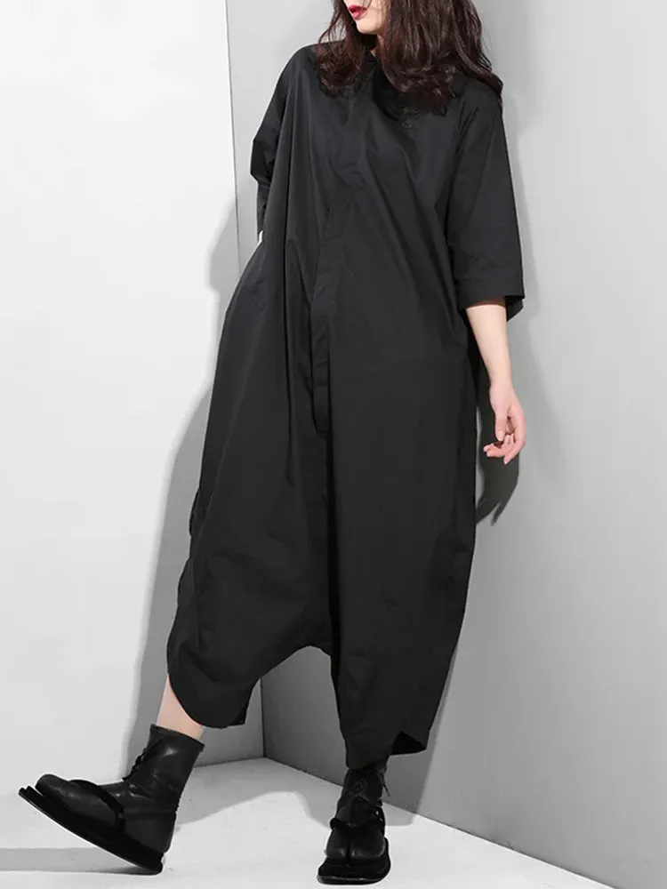 Women's Comfortable Chic Black Oversized Jumpsuit