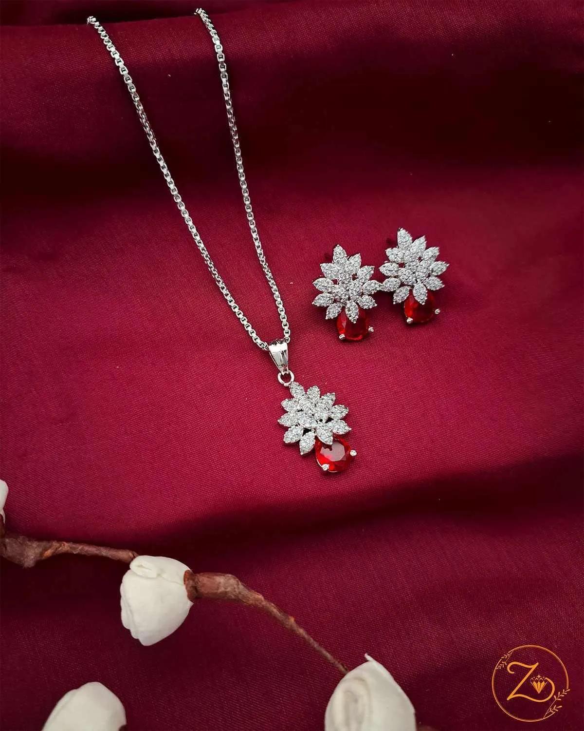 Zevarly Megha AD Pendant Set GJ