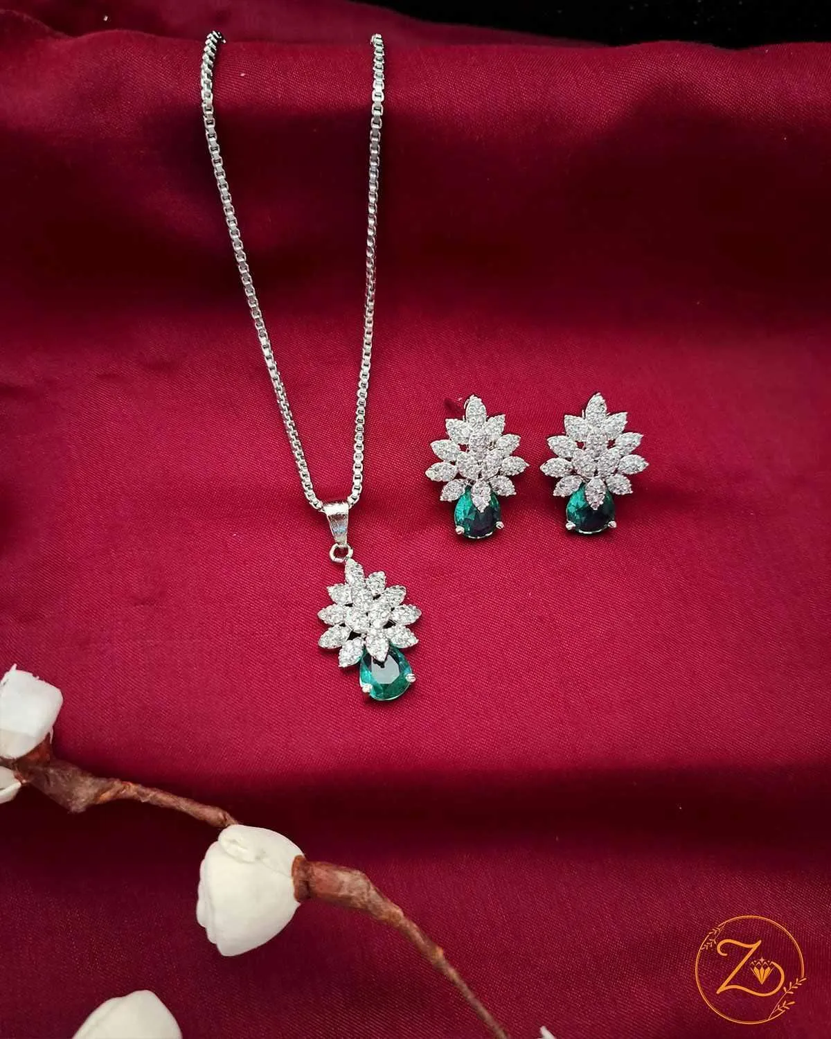 Zevarly Megha AD Pendant Set GJ