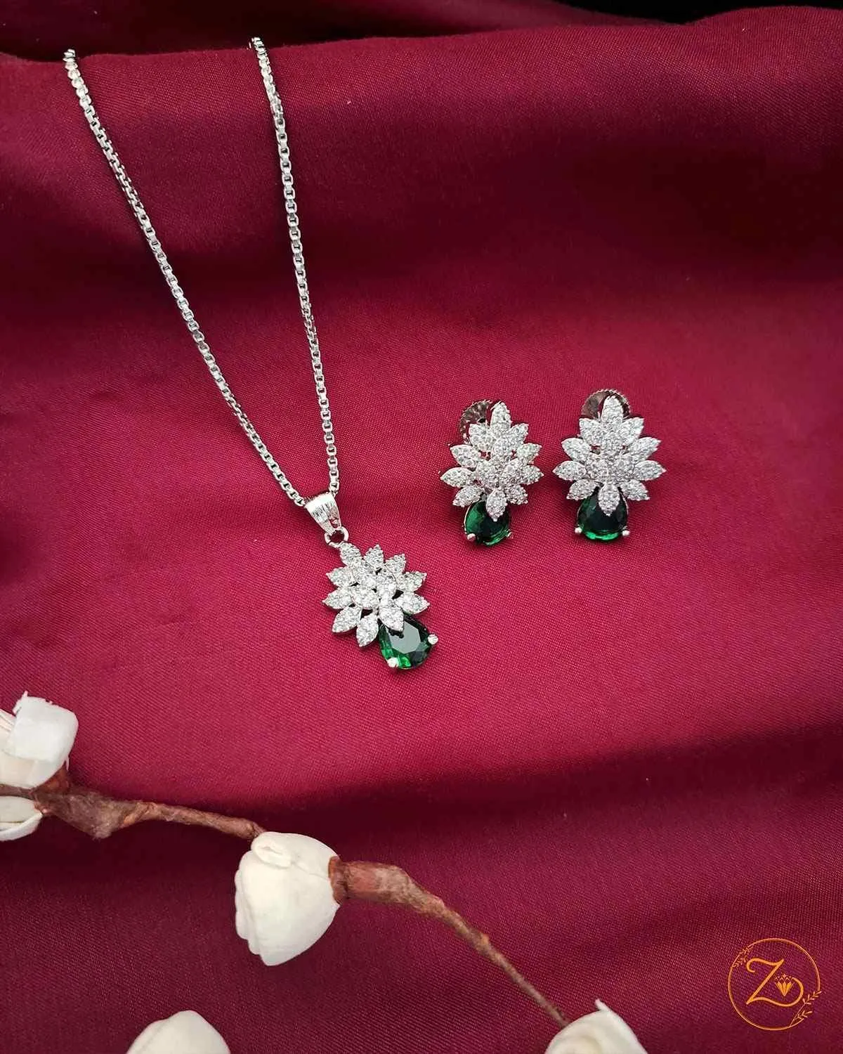Zevarly Megha AD Pendant Set GJ