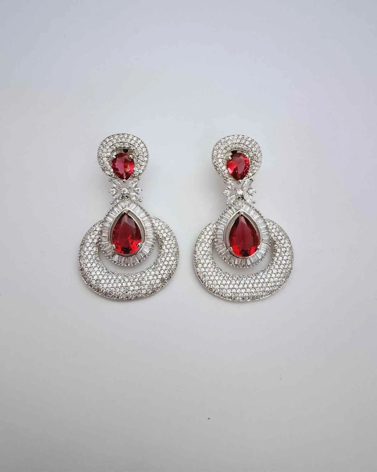 Zevarly Rukmani Hydro Ruby Ad Earrings